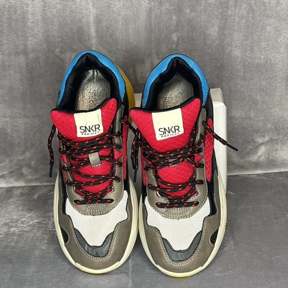 🔥🔥🔥 SNKR Project Park Avenue Shoes Sneakers Red Gray Blue Size: 9🔥🔥🔥 - Picture 3 of 8